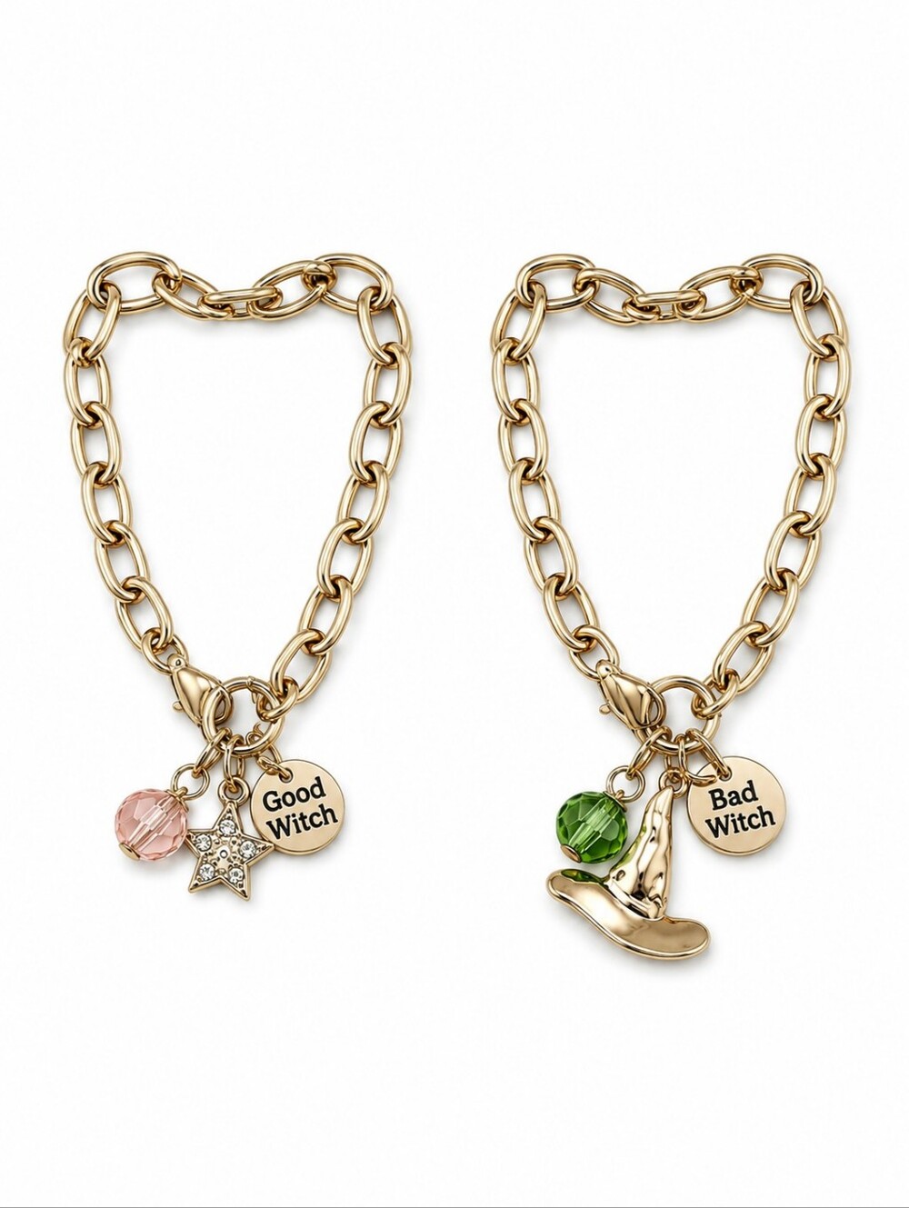 3/$20 Best Friends Good & Bad Witch Wicked Tear & Share Bracelet Set